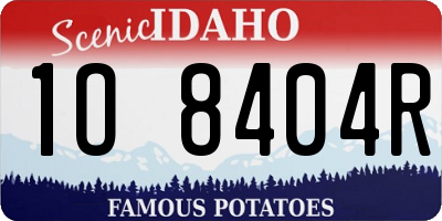 ID license plate 1O8404R