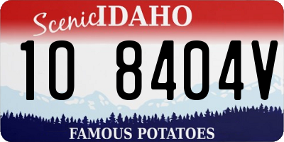 ID license plate 1O8404V