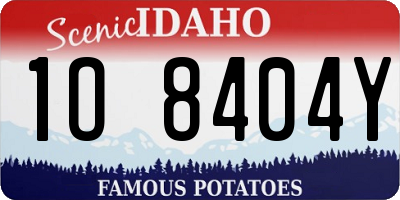 ID license plate 1O8404Y