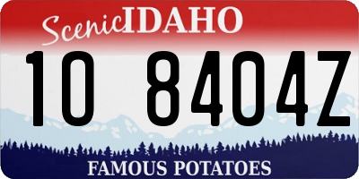 ID license plate 1O8404Z