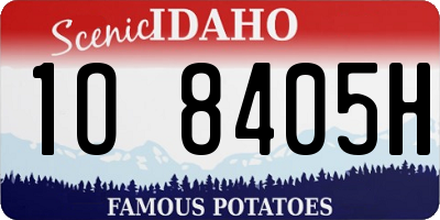 ID license plate 1O8405H