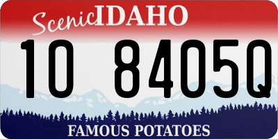 ID license plate 1O8405Q