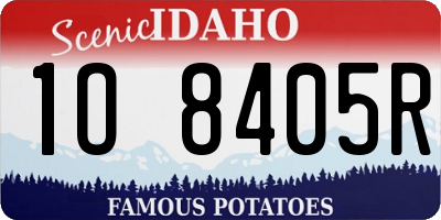 ID license plate 1O8405R