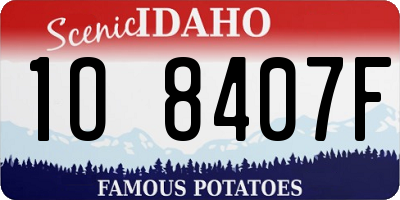 ID license plate 1O8407F