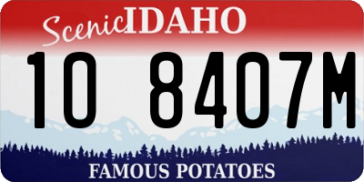 ID license plate 1O8407M