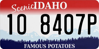 ID license plate 1O8407P