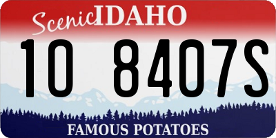 ID license plate 1O8407S