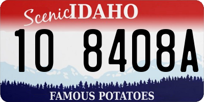 ID license plate 1O8408A