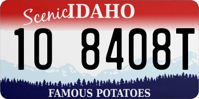 ID license plate 1O8408T