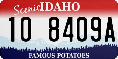 ID license plate 1O8409A