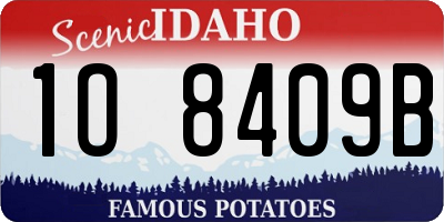 ID license plate 1O8409B