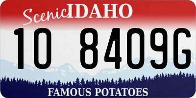 ID license plate 1O8409G