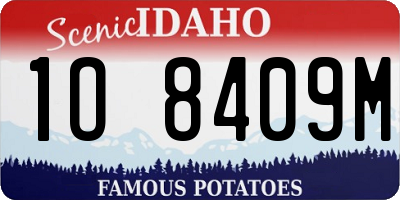 ID license plate 1O8409M