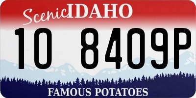 ID license plate 1O8409P