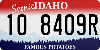 ID license plate 1O8409R