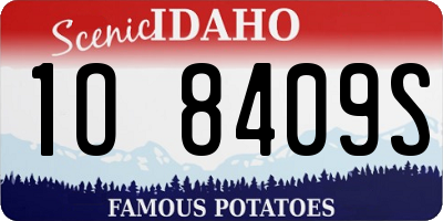 ID license plate 1O8409S