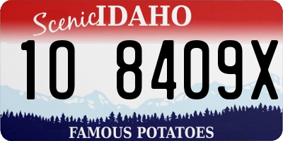 ID license plate 1O8409X