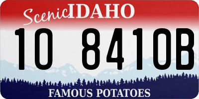 ID license plate 1O8410B
