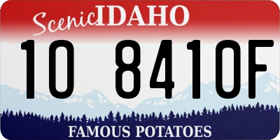 ID license plate 1O8410F
