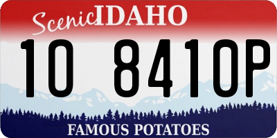 ID license plate 1O8410P