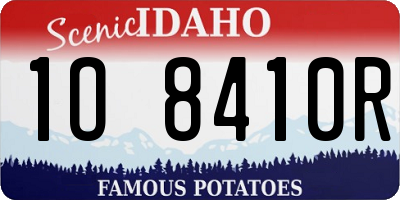 ID license plate 1O8410R