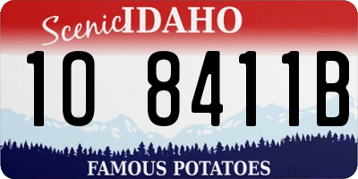 ID license plate 1O8411B