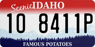 ID license plate 1O8411P