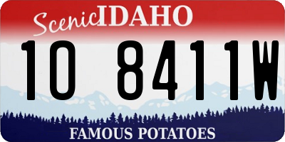 ID license plate 1O8411W