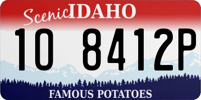 ID license plate 1O8412P