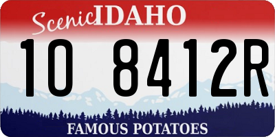 ID license plate 1O8412R