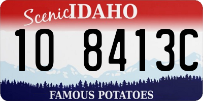 ID license plate 1O8413C