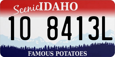 ID license plate 1O8413L