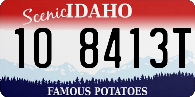 ID license plate 1O8413T