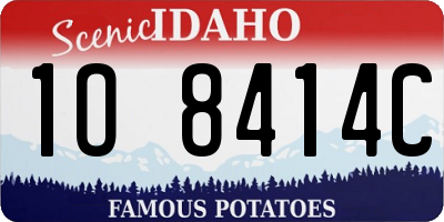 ID license plate 1O8414C
