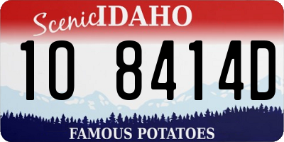 ID license plate 1O8414D