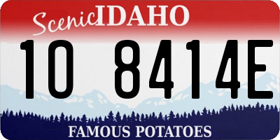 ID license plate 1O8414E