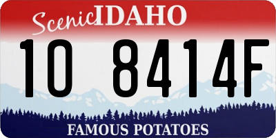 ID license plate 1O8414F