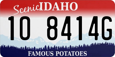 ID license plate 1O8414G