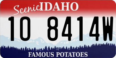 ID license plate 1O8414W