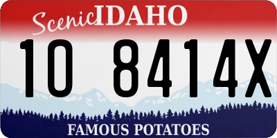 ID license plate 1O8414X