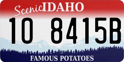 ID license plate 1O8415B