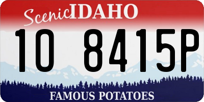 ID license plate 1O8415P