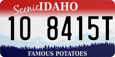 ID license plate 1O8415T