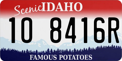 ID license plate 1O8416R