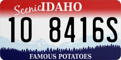 ID license plate 1O8416S