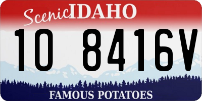 ID license plate 1O8416V
