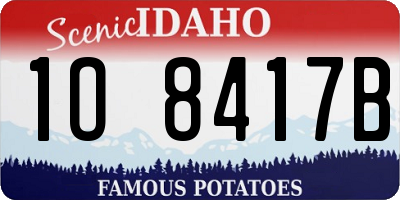 ID license plate 1O8417B
