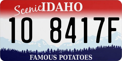 ID license plate 1O8417F