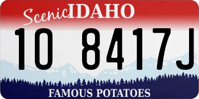 ID license plate 1O8417J