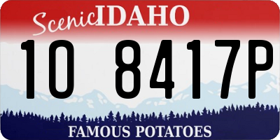 ID license plate 1O8417P